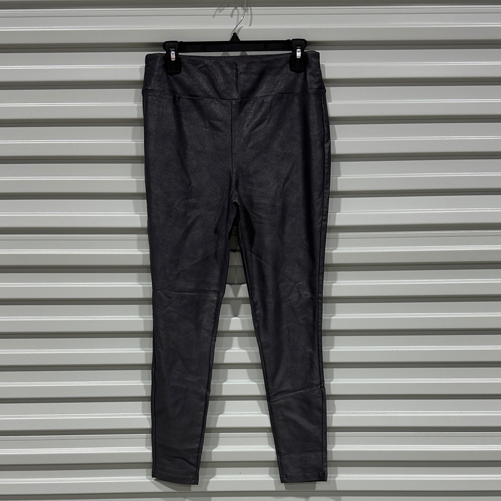 LuLaRoe Black Faux Leather-Look Leggings